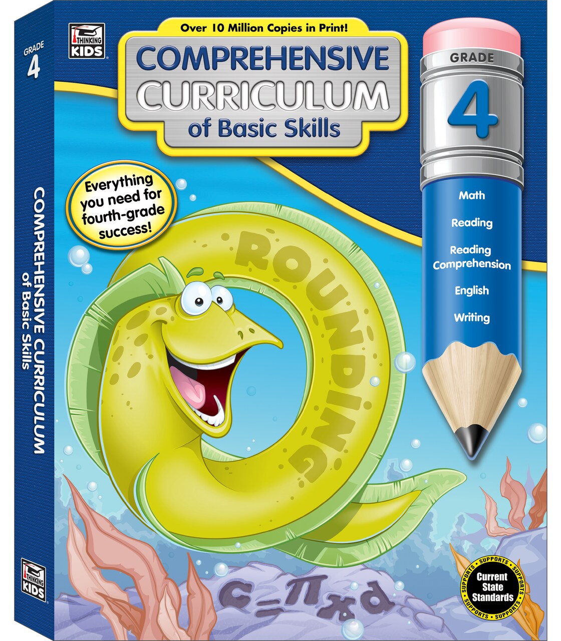 Carson Dellosa Comprehensive Curriculum of Basic Skills 4th Grade Workbook, Reading Comprehension, Language Arts, Spelling, Grammar, Math, and Writing Practice, Classroom or Homeschool Curriculum